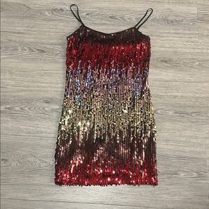 Sequin Ombre Mini Dress